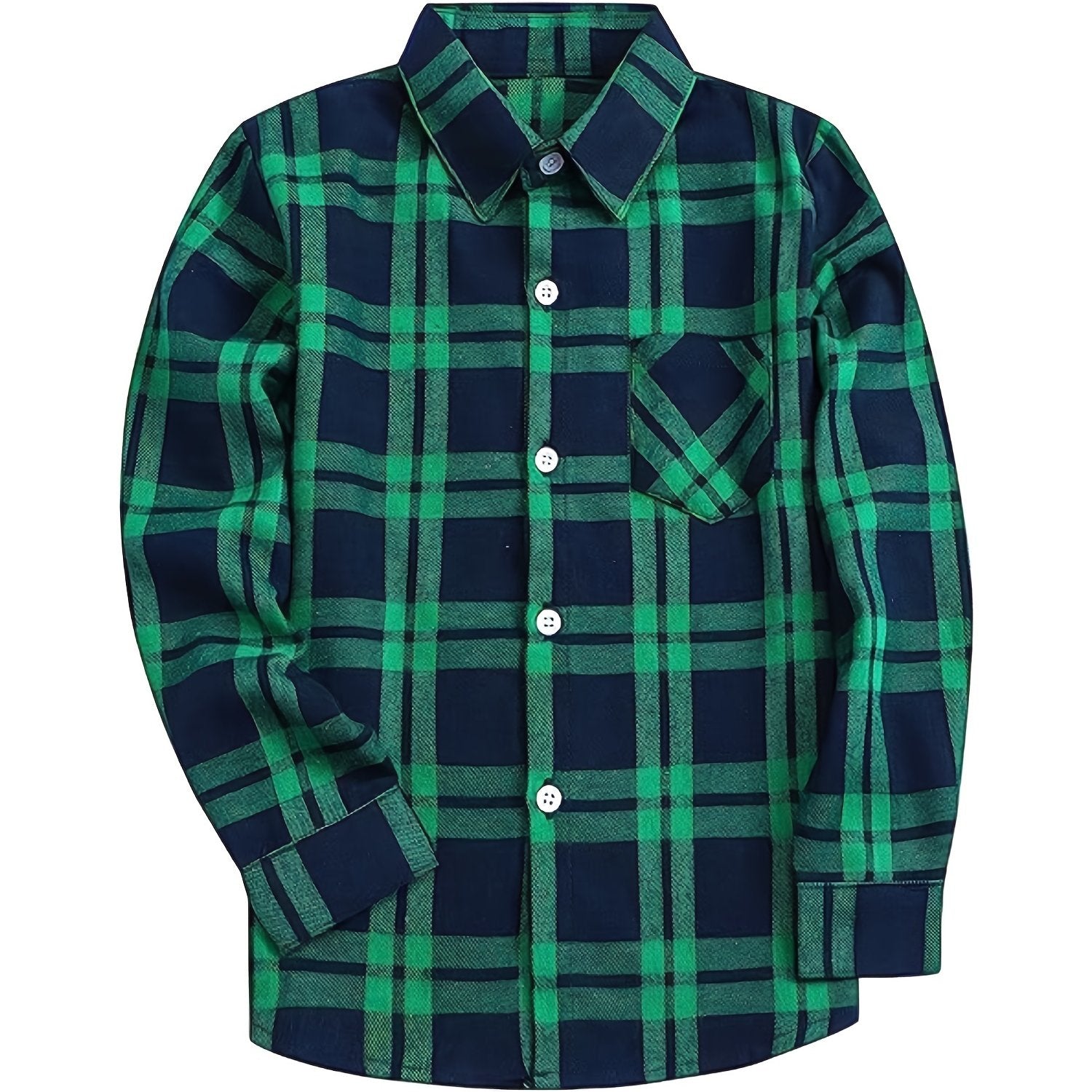 Baby Boys Plaid Shirts Button Down Long Sleeve Blouse Tops Kids Clothes