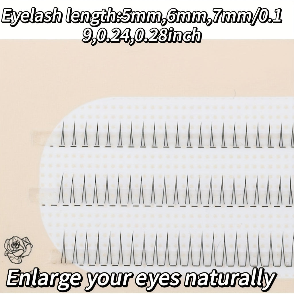 120 Clusters V-Shaped Bottom Lashes - Natural, Lightweight, Easy-to-Apply, 5/6/7mm Individual Lash Extensions for Makeup Artists and Beginners - Perfect for Creating a Full, Dramatic Eye Look