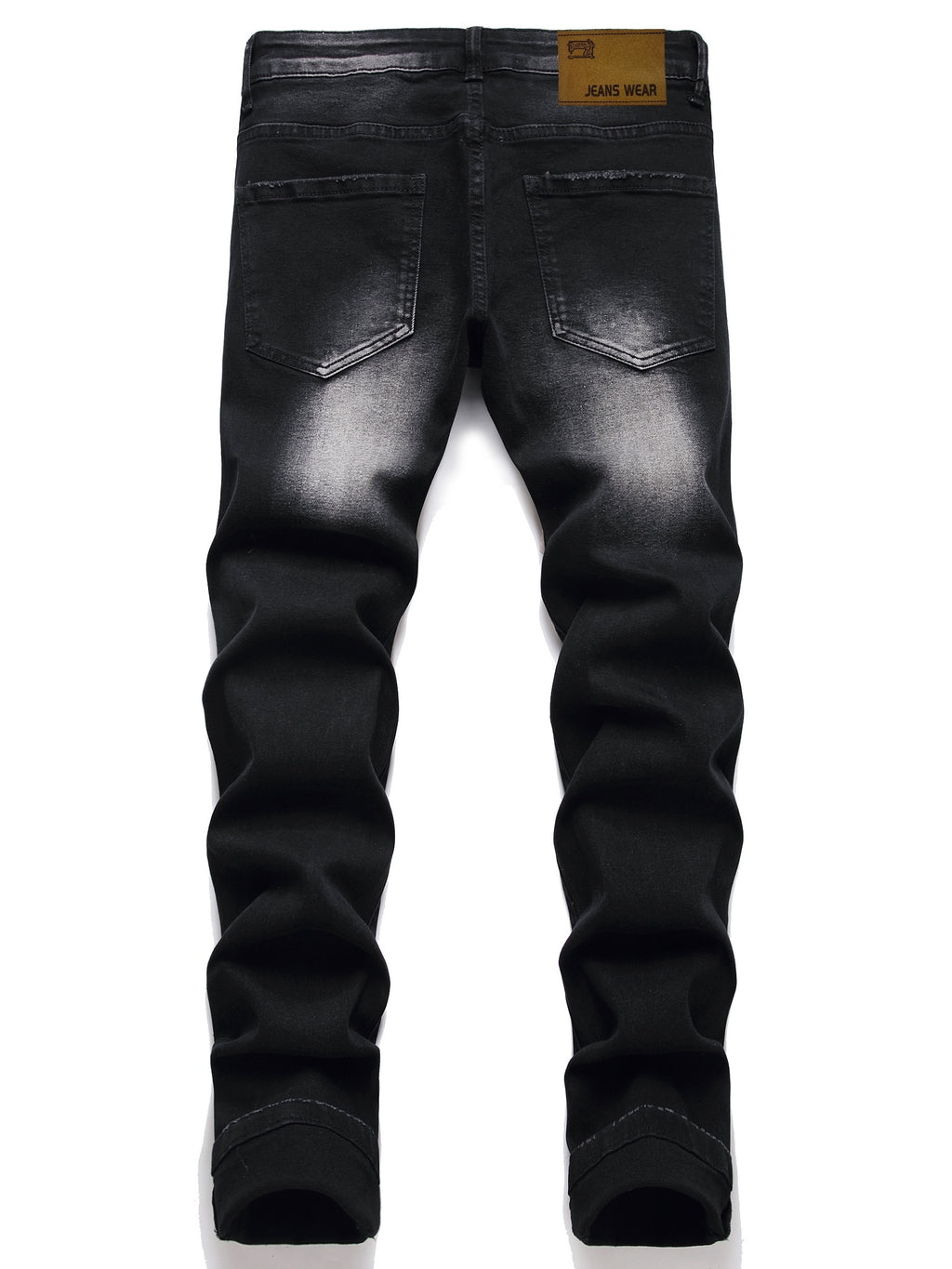 Men's Trendy Ripped Patchwork Jeans - Stretch Slim Fit with Vibrant Graffiti Art, Denim Material, Machine Washable, All-Season Style, Allseason Jeans|Distressed Denim|Comfortable Fit Jeans