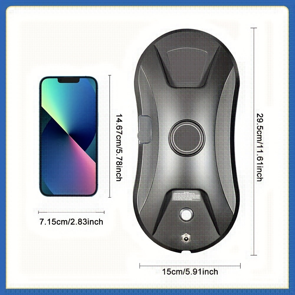 [Fully Automatic Window Cleaning] Remote-controlled intelligent window cleaning robot, automatically plans routes, strong suction power to prevent falling, worry-free for home use., Smart Home Appliance, Compact Design, Relia