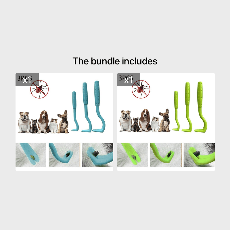 Pain-Free Tick Removal Tool For Dogs And Cats - Plastic Tick Puller And Grabber For Entire Head And Body