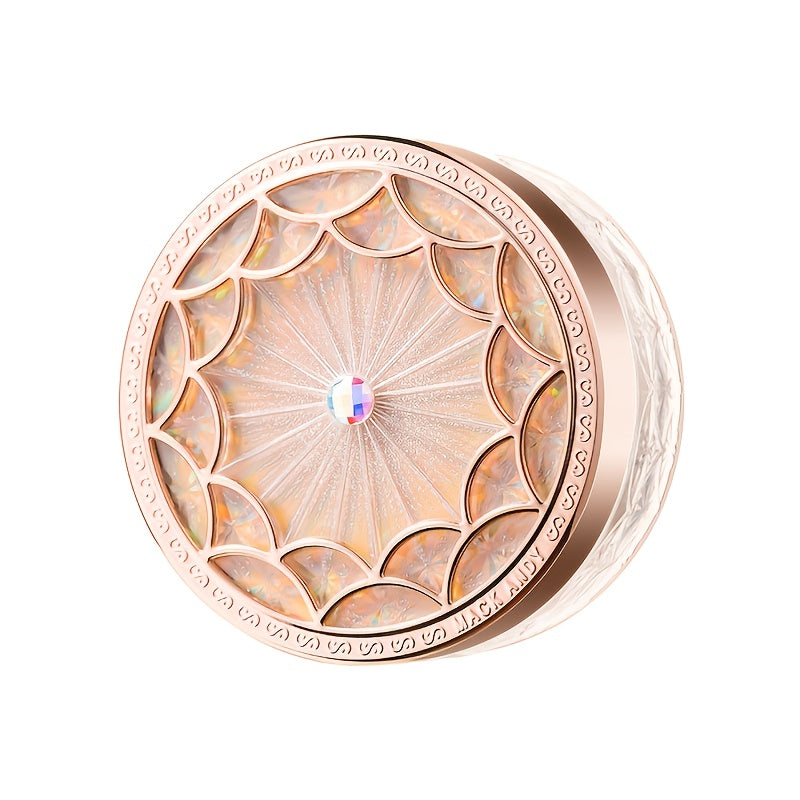 for MACK Andy Matte Finish Makeup Setting Powder – Smooth, Natural, Long-Lasting Coverage for All Skin Tones, Ivory to Rose, Lightweight & Oil-Control Compact with Intricate Design, Skin Brightening Product | Elegant Compac
