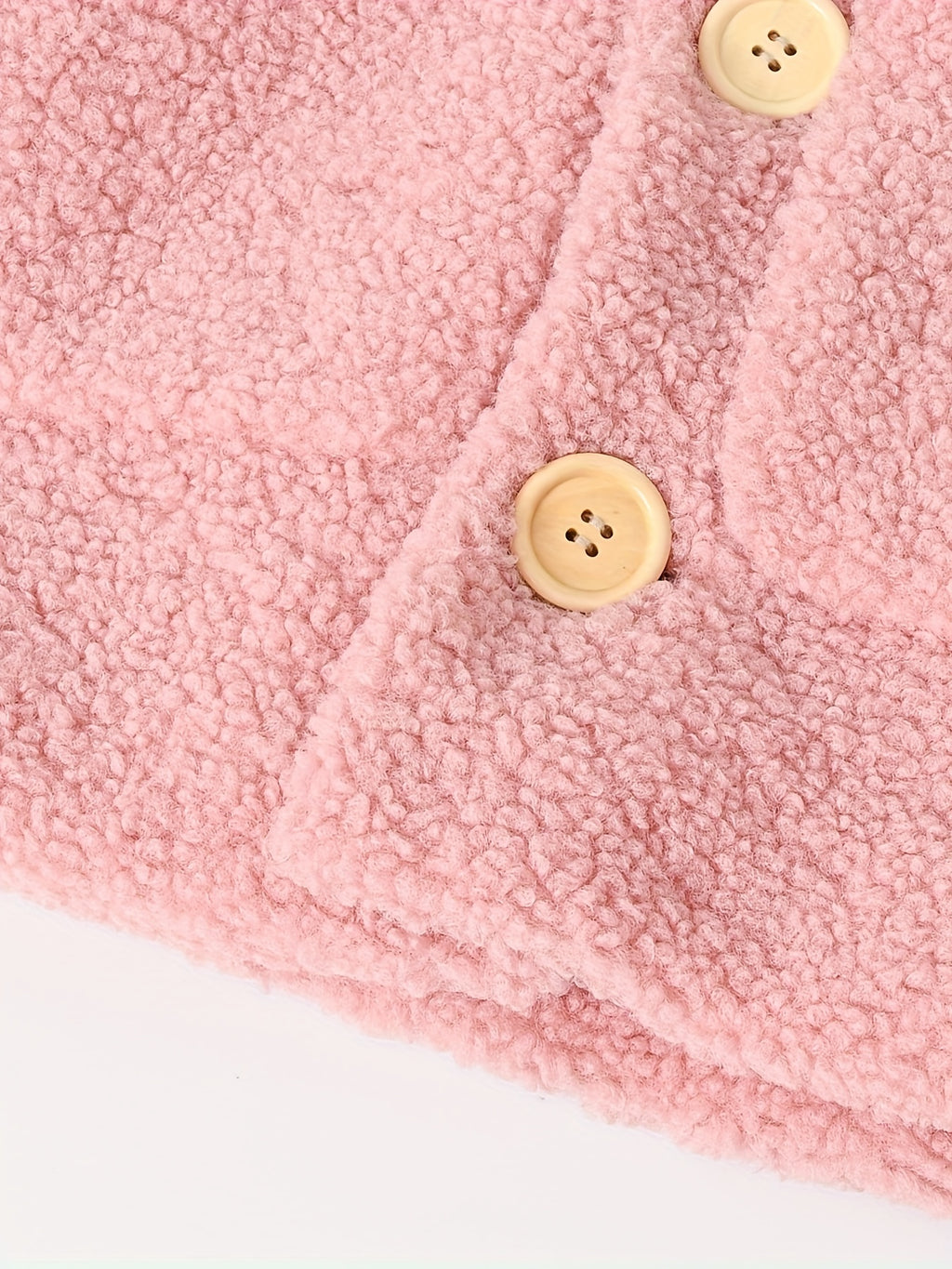 JOMAKE Girls' Winter Coat - Pastel Pink & Ombre Jacket with Button Front Closure, Soft Fleece-Lined Lapel Collar, Non-Stretchy Fabric for Everyday & Formal Events, Long Sleeve Casual Outerwear for School, Travel - Cute Korean