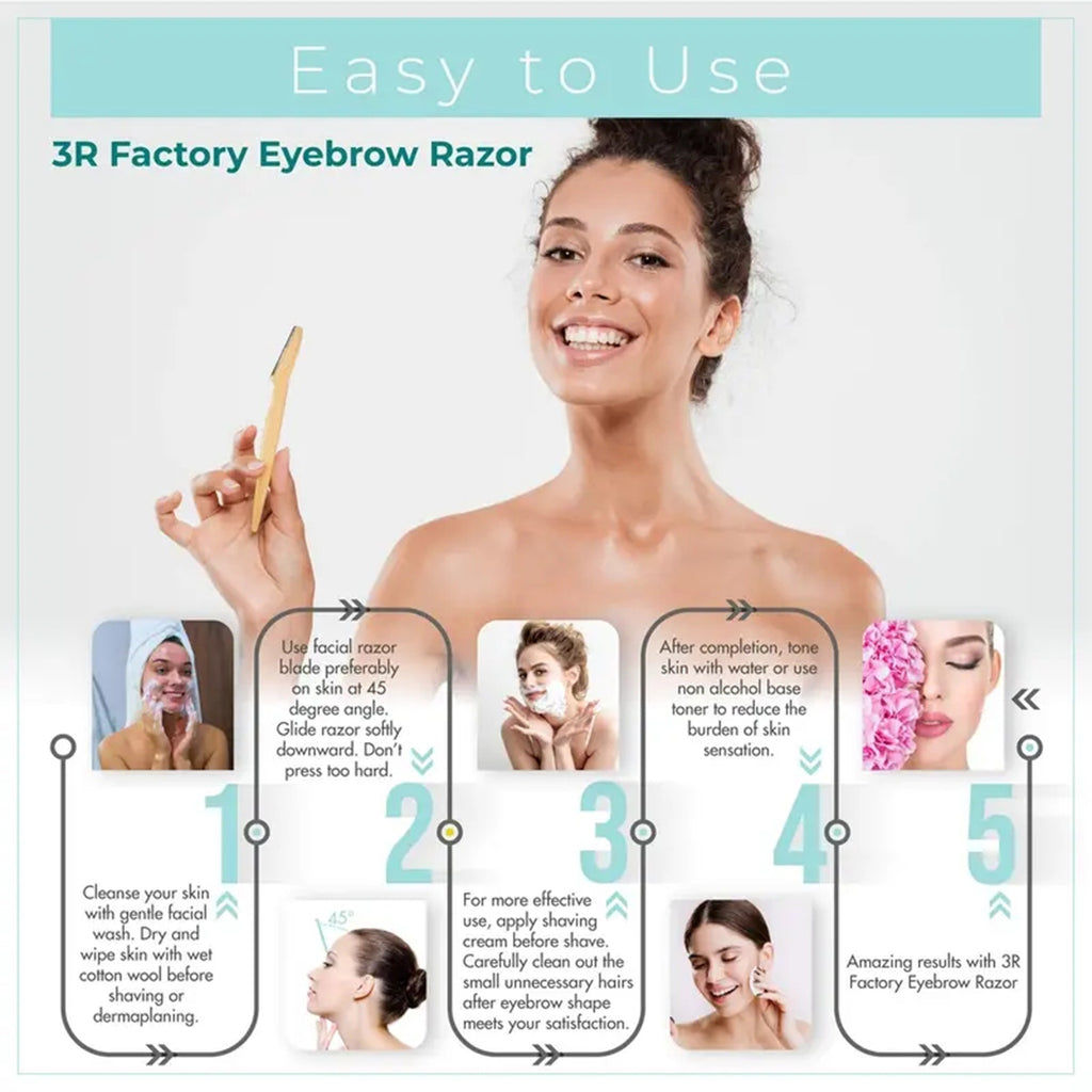 12-Pack Stainless Steel Eyebrow Razors - Unscented Multipurpose Body Hair Removal Tools with Sharp Blades for Effortless Grooming, No Accessory Included