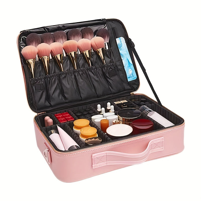 Simple Portable Makeup Zipper Handbag, Versatile Storage Bag, Travel Cosmetic Bag