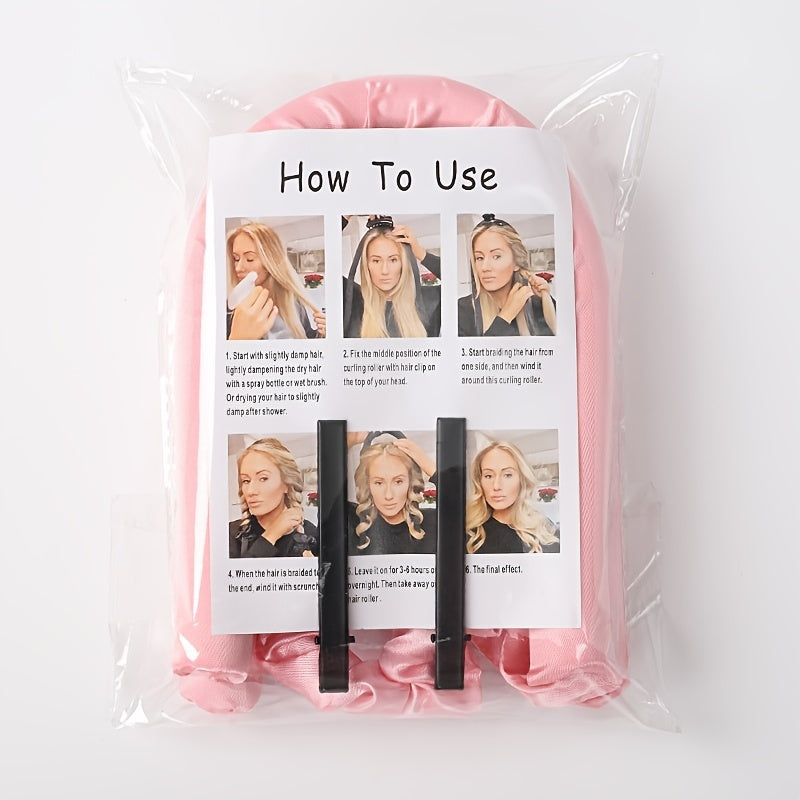 [Big Waves Curling Wand] No-Heat Curling Wand for Big Waves | Lazy Person's Sleep Styling Tool Made of Sponge