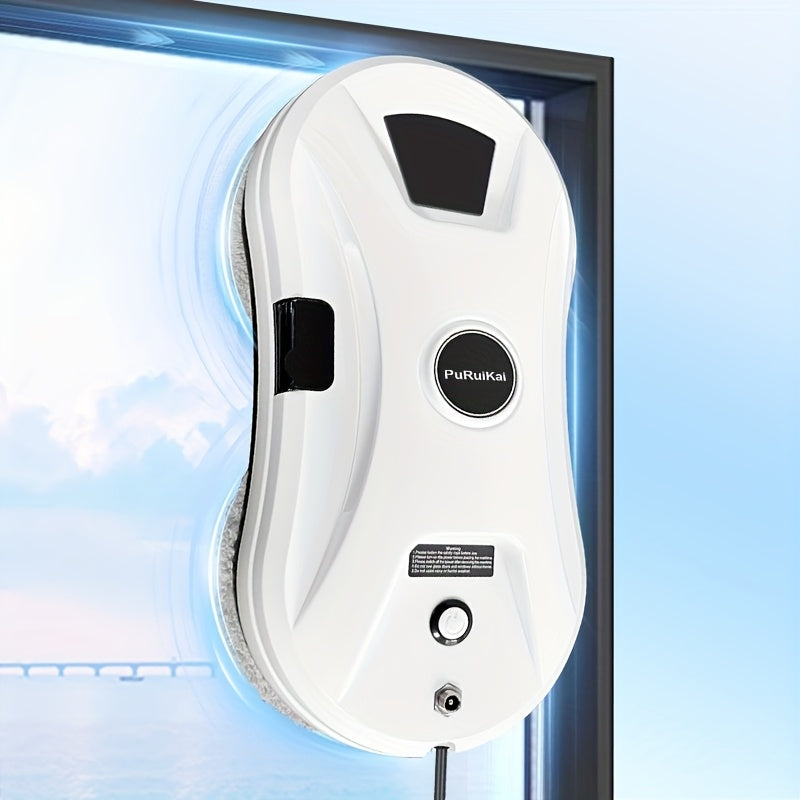 [Fully Automatic Window Cleaning] Remote-controlled intelligent window cleaning robot, automatically plans routes, strong suction power to prevent falling, worry-free for home use., Smart Home Appliance, Compact Design, Relia