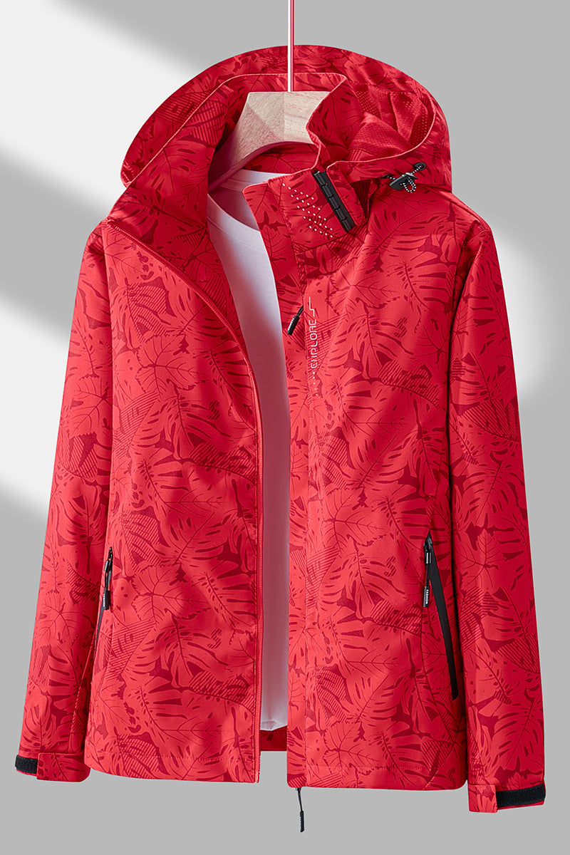 Women's Camouflage Outdoor Jacket: Windproof & Rainproof With Removable Hood - Perfect For Outdoor Adventures!