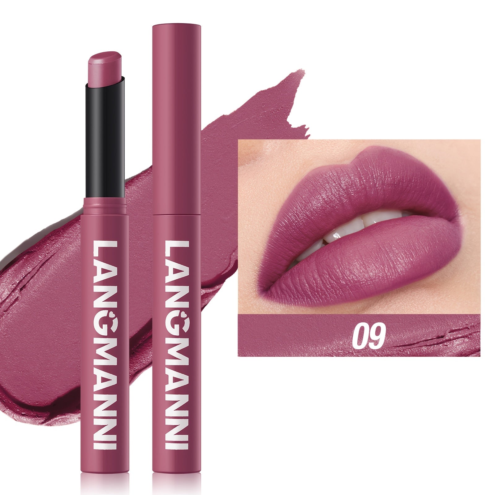 Smooth Velvet Matte Lipstick, Easy To Apply, Moisturizing And Hydrating Lip Balm, Natural Shine