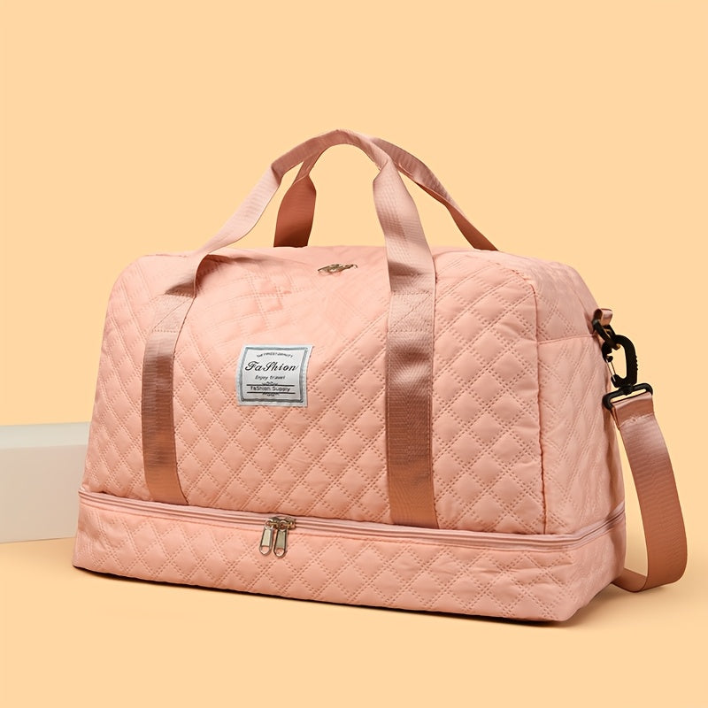 [Luxury Travel Bag] Extra Large Luxury Women's Gym Duffel Travel Bag | Multifunctional with Wet/Dry Separation, Convenient Side Pockets, and Independent Shoe Compartment - Lightweight Maternity Bag Storage Bag for Short Trip