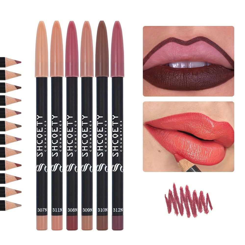 12-color Waterproof Matte Lip Liner, Long-lasting, Non-fading, Non-stick Cup, Not Easy To Take Off Makeup, Valentine's Day Gifts