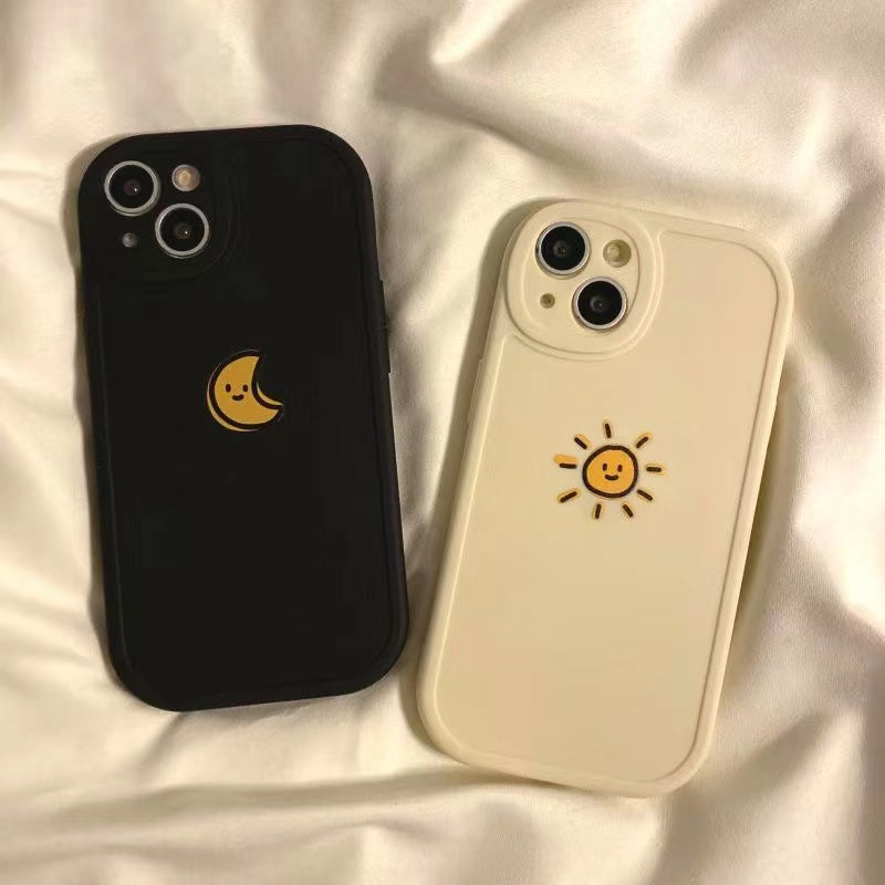 Cartoon Sun And Moon Silicone Soft Phone Case For, iPhone14/14Plus/14Pro/14ProMax, iPhone13/13Mini/13Pro/13ProMax, iPhone12/12Mini/12Pro/12ProMax,, iPhone11/11Pro/11Pro Max, iPhoneX/XS/XSMax, iPhone8/8Plus/7/7Plus/SE 2020