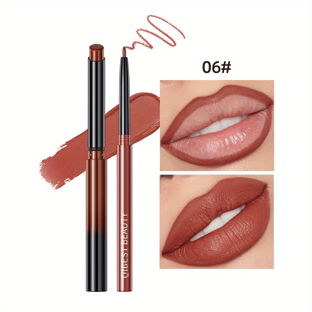 Matte Lip Liner Pencil Lipstick Set, Colorfast Smudge Proof Long Lasting Waterproof Nude Color Lip Liner, Any Skin Type Applicable Multifunctional Travel Size Portable Stage Makeup, Ideal Gift For Mother's Day Makeup Set Cont