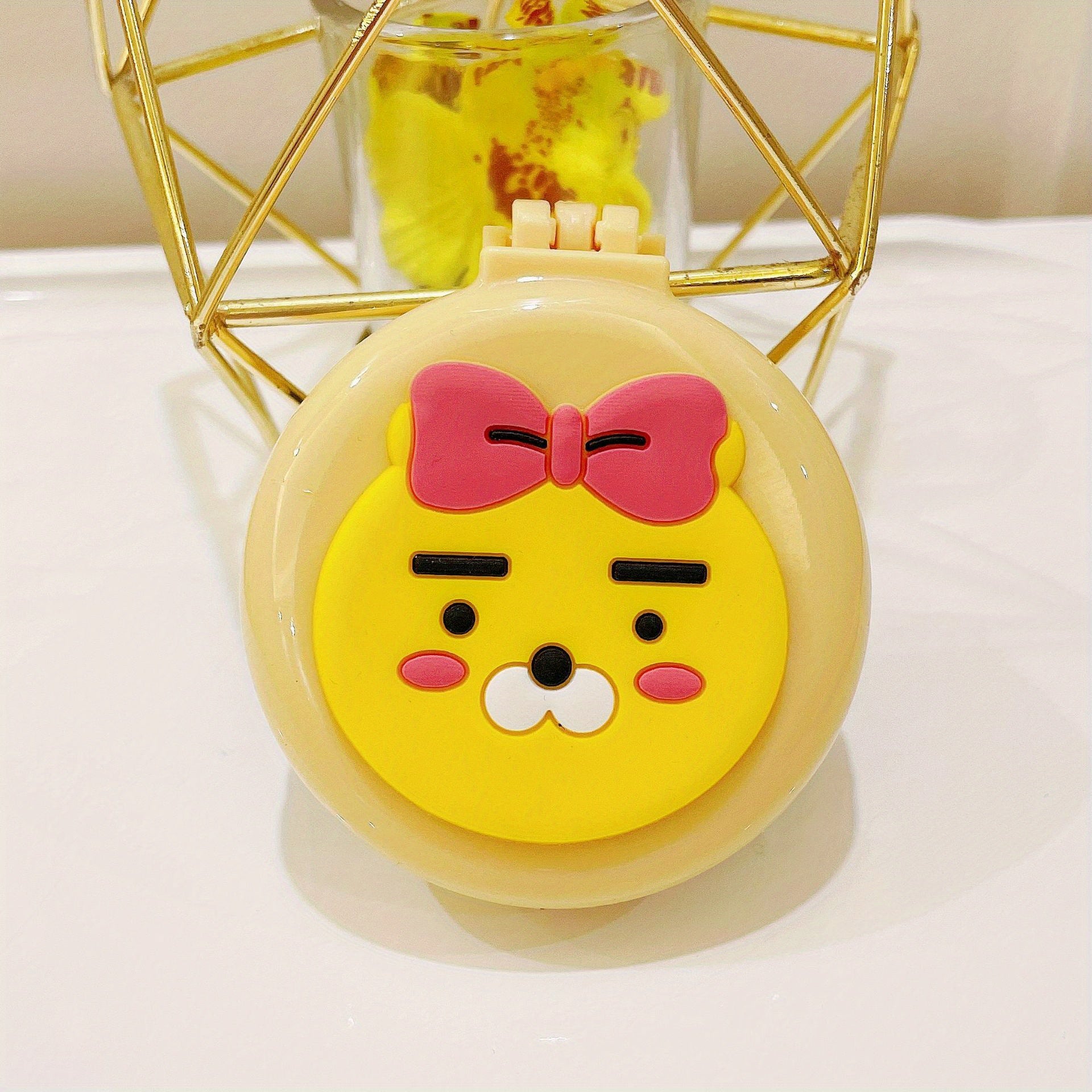 1pc Portable Folding Comb with Makeup Mirror - Air Cushion Massage Hair Brush for Normal Hair - Travel Pocket Mini Hair Brush Essentials for Women