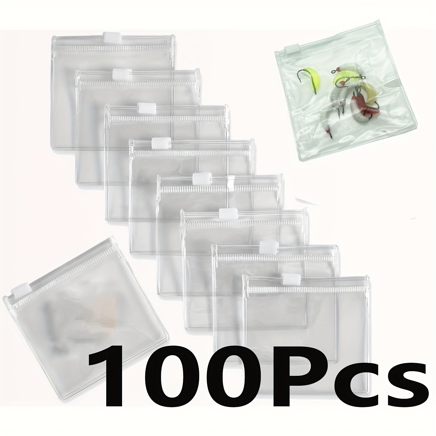 5/10/20/50/100pcs Jewelry Storage Roll, Reusable Zipper Pouch Set for Accessories and Synthetic Gemstones, Self-Sealing Bait Bag Medicine Organizer with Travel Accessory, Jewelry Rolls