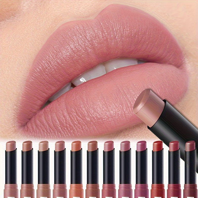Smooth Velvet Matte Lipstick, Easy To Apply, Moisturizing And Hydrating Lip Balm, Natural Shine