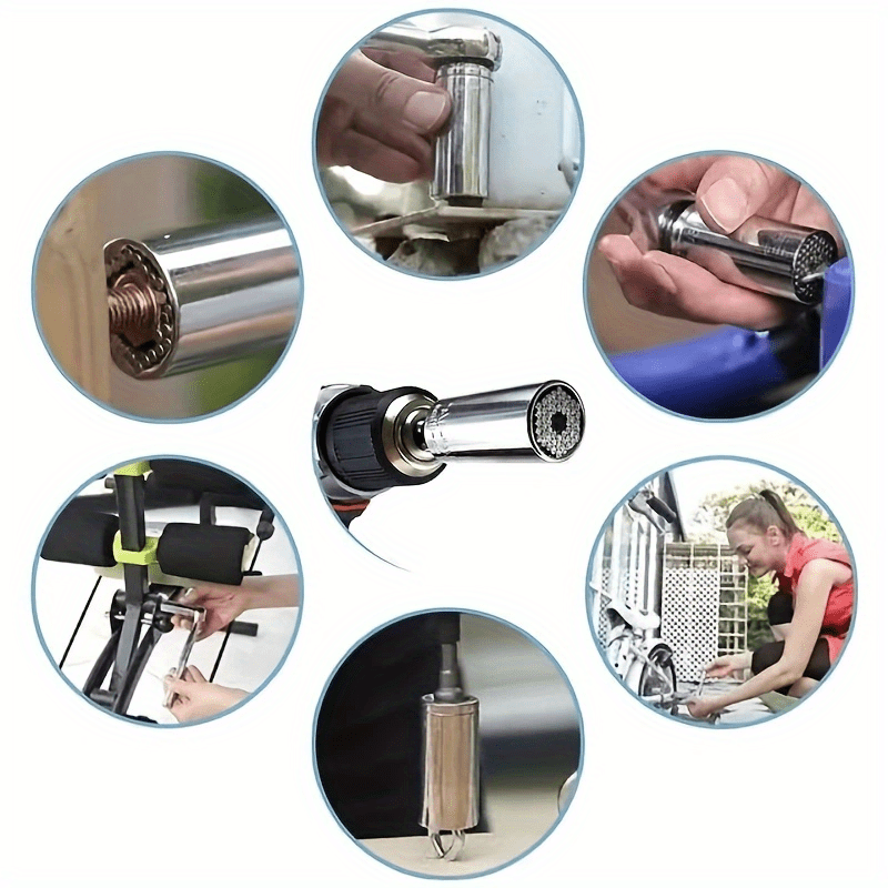 Universal Torque Wrench 7-19mm Hexagonal Multi-functional Universal Socket