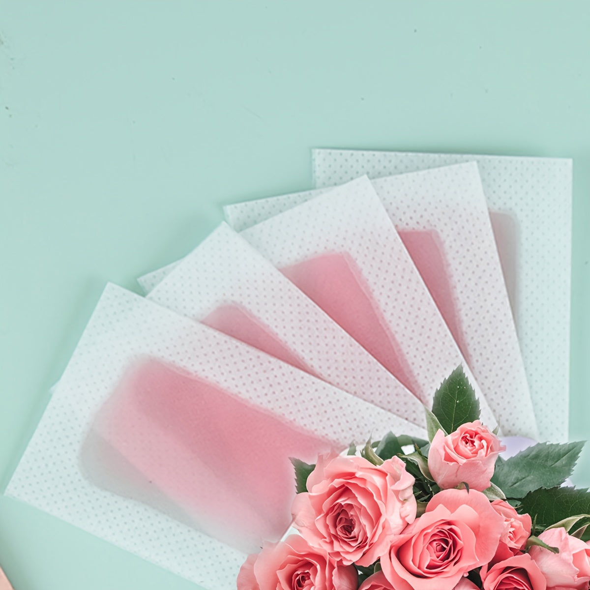 WAXKISS Green Aloe Vera Hair Removal Wax Strips Ready-To-Use Peel-Off Face Eyebrow Lip Mustache Cheek Wax Hair Removal Small Wax Strips Portable And Practical Painless And Fast Hair Removal Gentle And Non-Irritating 20 Small