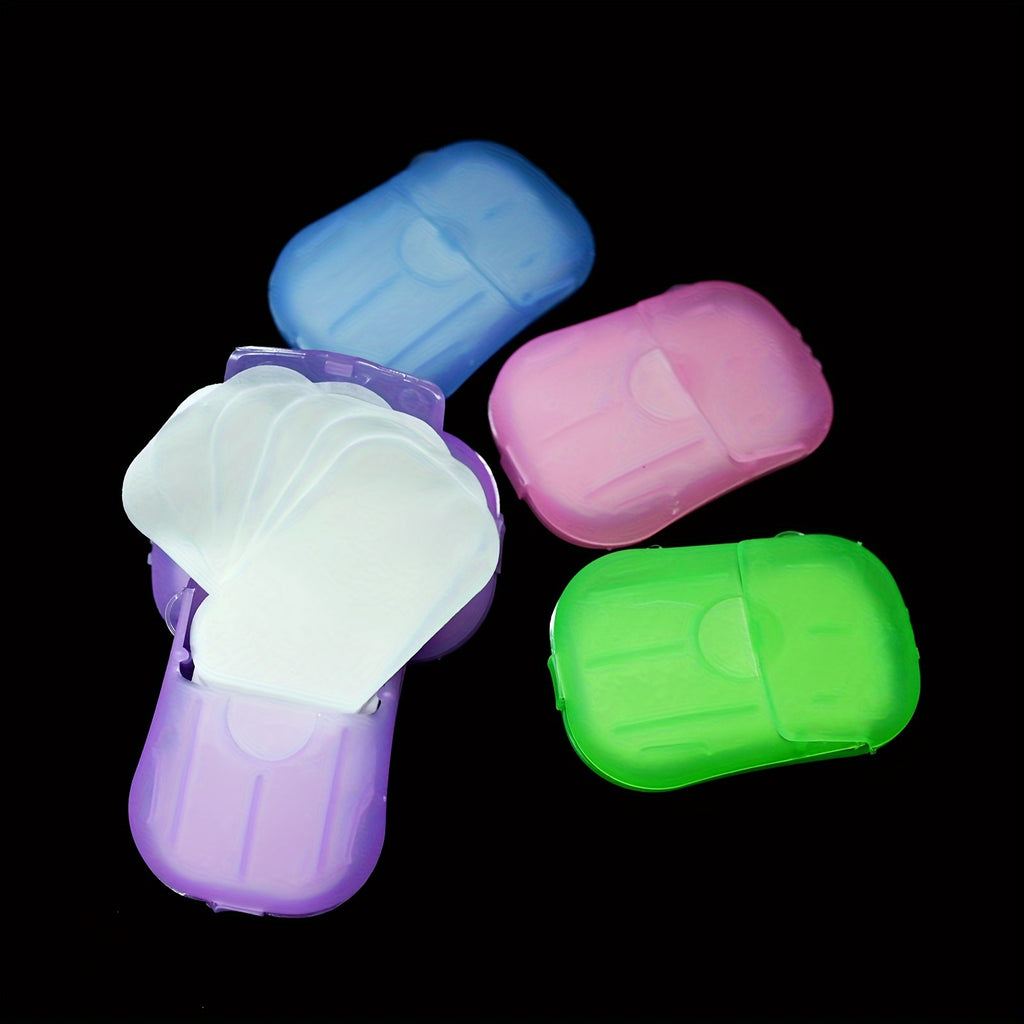 1 Box/4 Boxes, Disposable Soap Bars, Boxed Portable Hand Washing Tablets, Mini Soap Sheets for Travel
