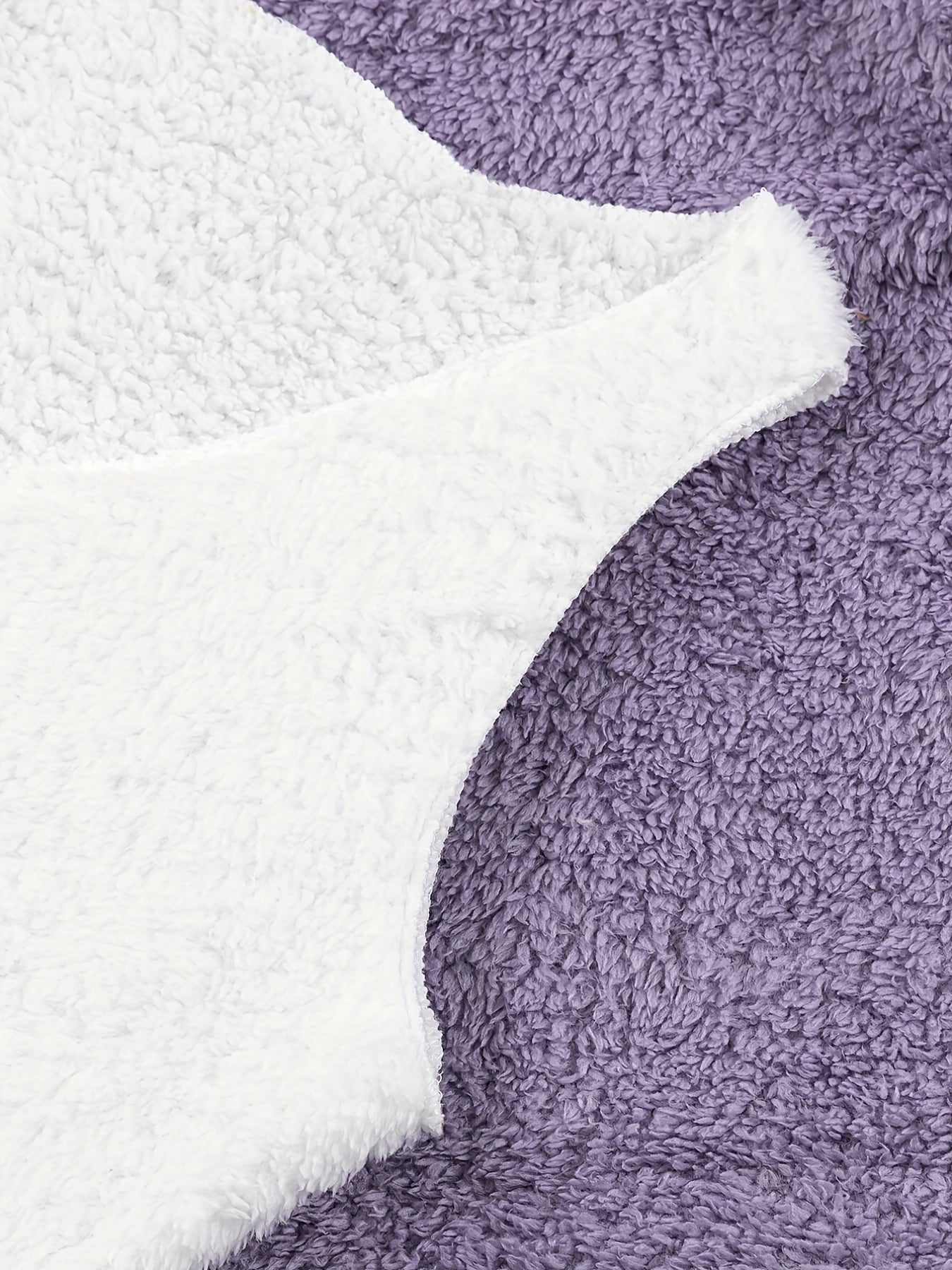 Warm Fuzzy Pajama Set, Long Sleeve Hooded Robe & Tank Top & Drawstring Shorts, Women's Sleepwear & Loungewear