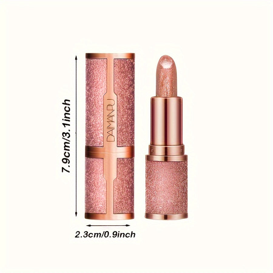 [Rose Lipstick] Long-Lasting Rose Smoke Powder Lipstick | Glossy Velvet Texture, Waterproof & Anti-Fouling, Shimmering Pink Shade | Perfect for Valentine's Day Gifts & Casual Attire