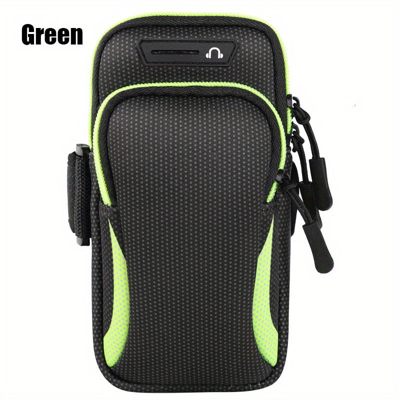 Ultra Slim Case Multi-Functional Universal Double Layer Zipper Sport Arm Case Phone Bag For Most Mobile Phones/earphones/small Charging Treasures/cosmetics/keys