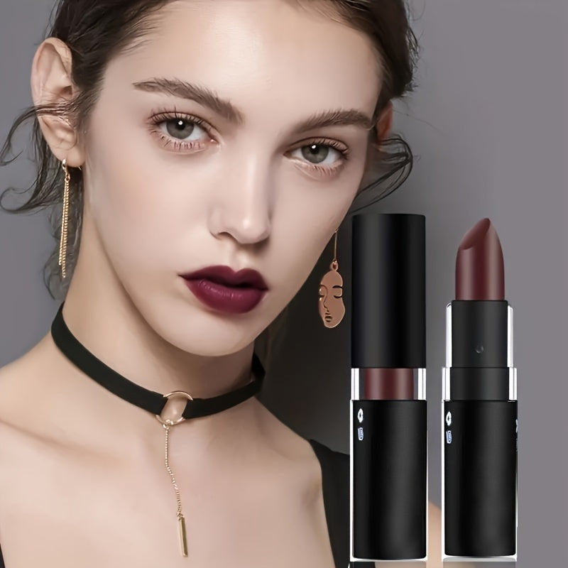 Vitality Lipstick Matte Green Black Goth Nude Velvet - Waterproof Long Lasting Party Stage Retro Makeup Vampire Olive Green Black Purple Halloween Creative Makeup
