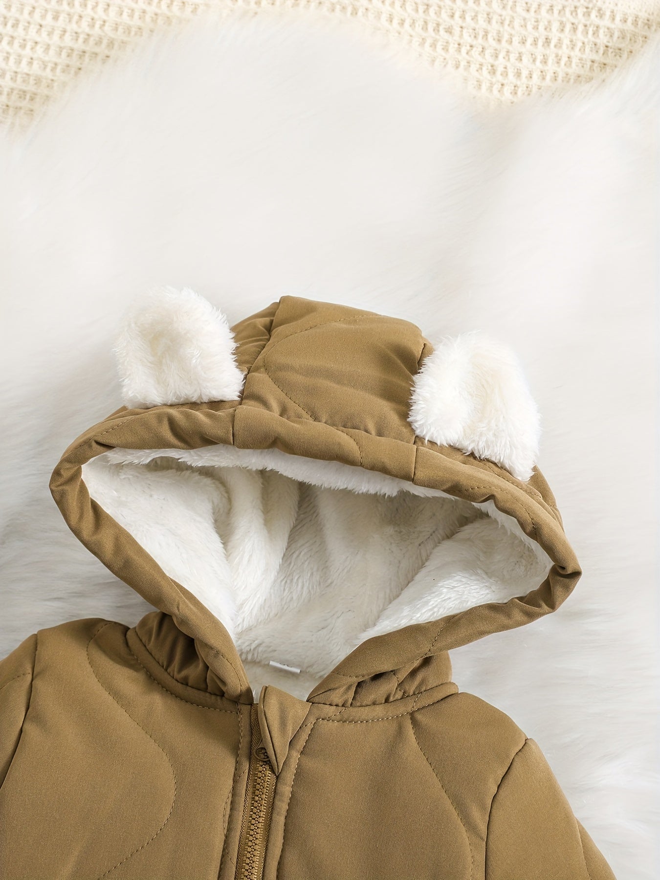 Baby Thickened Romper Autumn and Winter Outdoor Suit Newborn Set with Fleece Lining Zipper for 0-1 Year Old Youngsters' Clothes Christmas/Halloween/Thanksgiving Day, for Outdoor