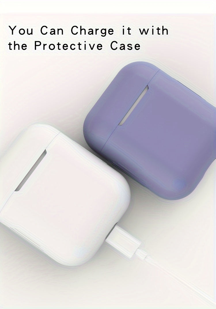 Suitable Silicone Case for AirPods - Protective Wireless Earphone Case Compatible with 1st and 2nd Generation - Headphone Shell