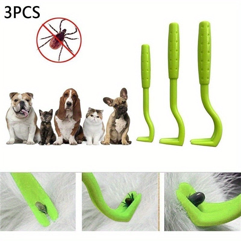 Pain-Free Tick Removal Tool For Dogs And Cats - Plastic Tick Puller And Grabber For Entire Head And Body