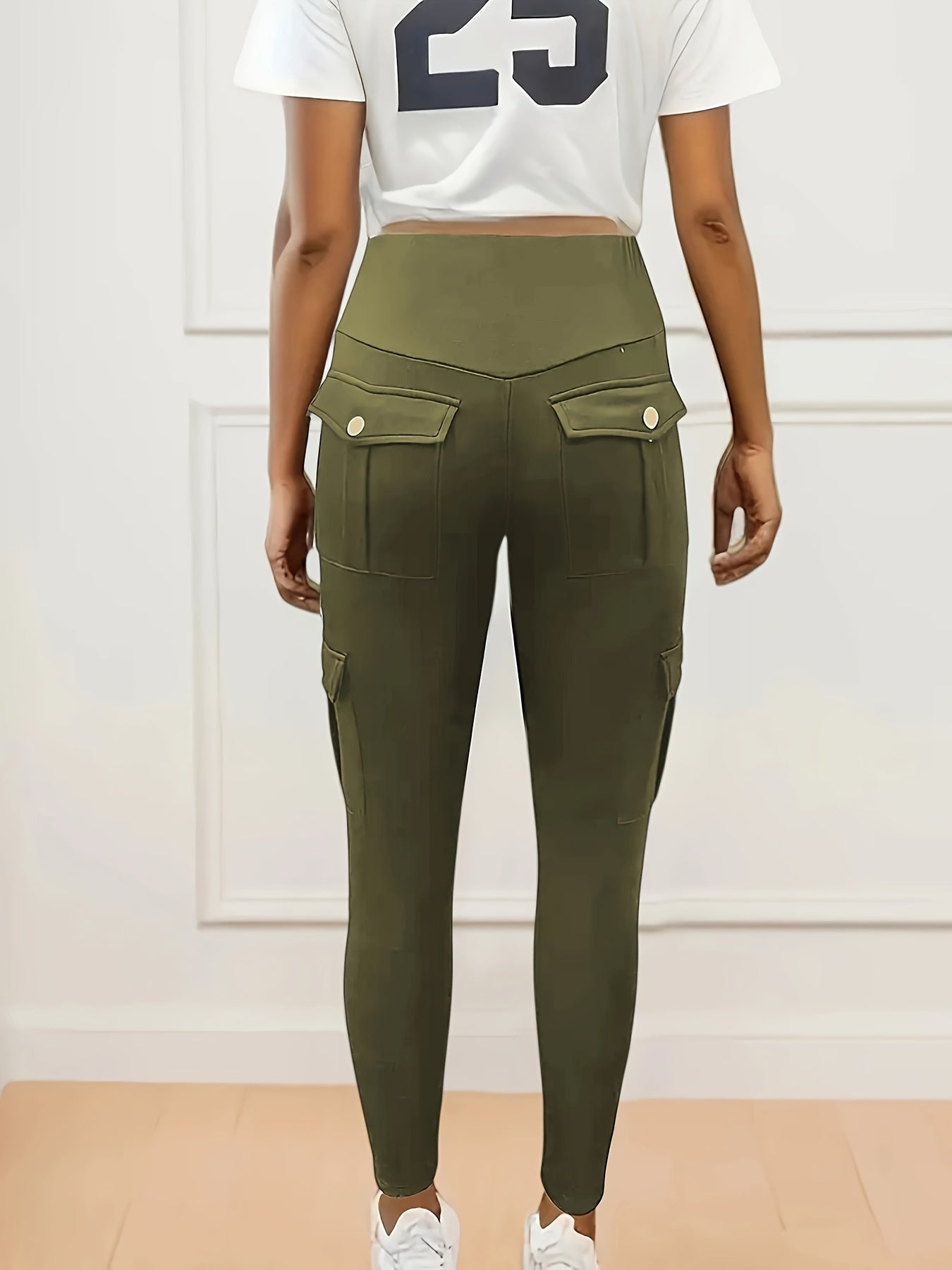 [Butt Lifting Leggings] Butt Lifting Solid Color Yoga Leggings With Pockets | Women's Running Sports Tight Pants, Activewear For Fall & Winter