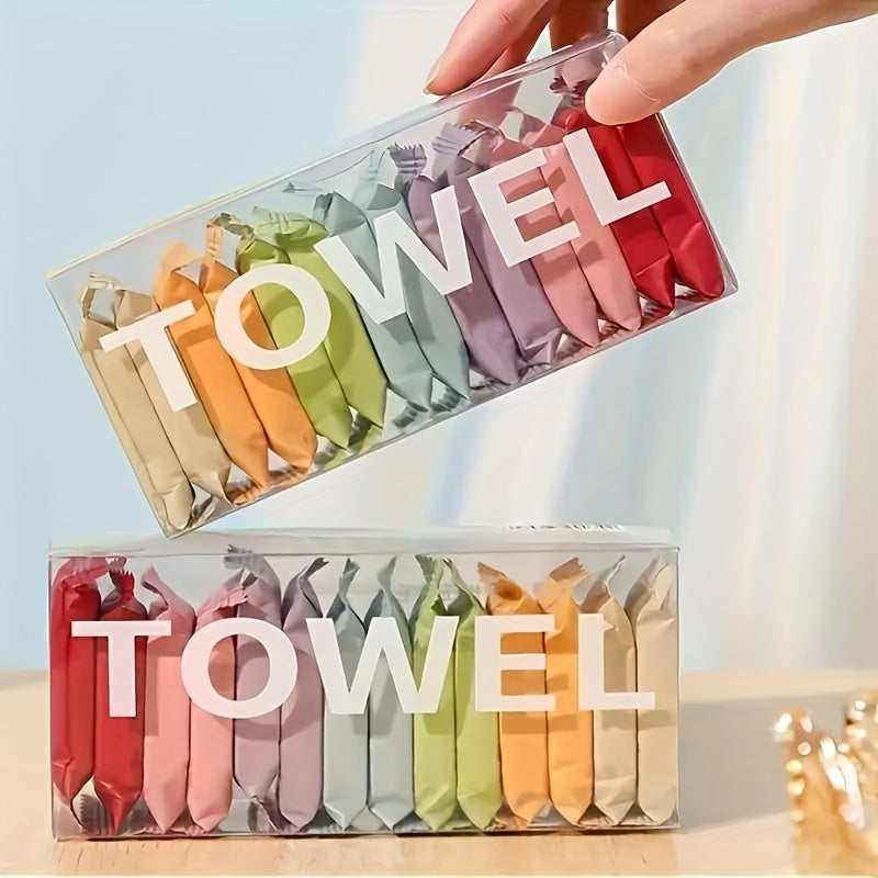 7/14pcs Portable Compressed Disposable Towels, Thickened Compressed Disposable Facial Tissues, Perfect For Travel And Home Use