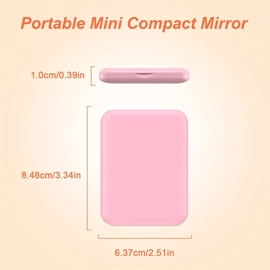 LED Pocket Makeup Mirror - Double-Sided, 1X/3X Magnified, Compact, Portable, Folding, Hand-Held, Small, Lighted Mirror with Wallet Design for Travel, Gift, and Everyday Use