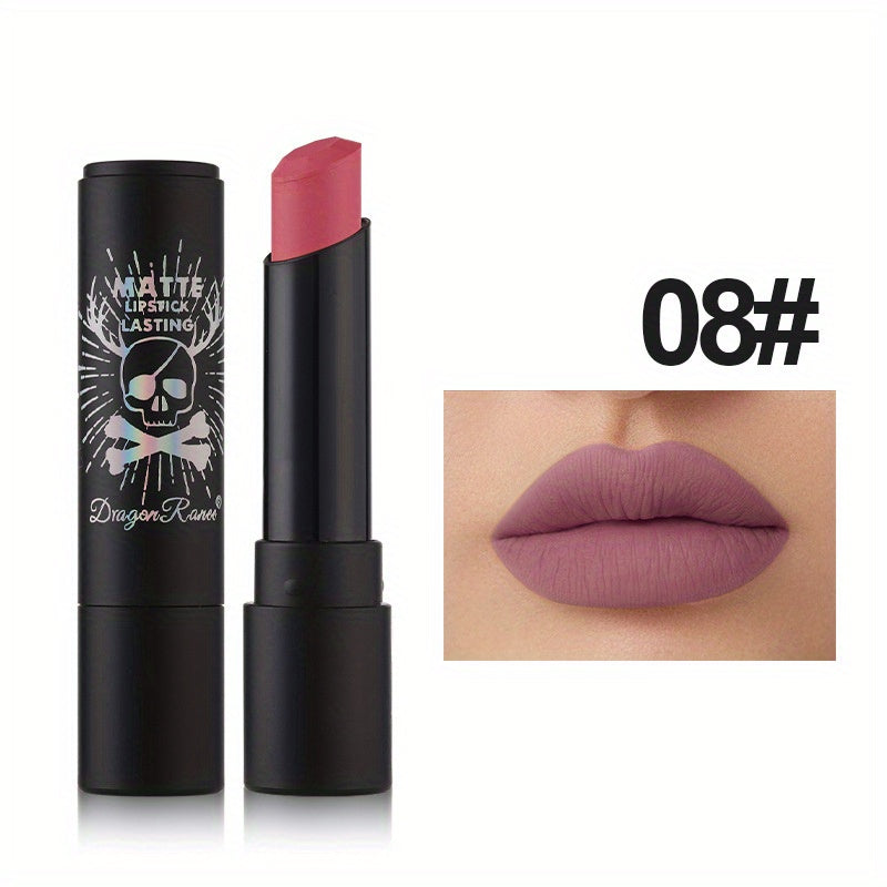 Punk Cool Matte Lipstick - Dark Purple, Chocolate, And Black Tones - Perfect For Halloween And Costume Makeup For Mother's Day Gifts For Music Festival