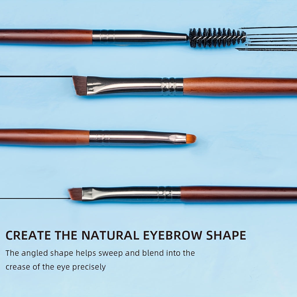 24pcs Makeup Brushes Set Natural Goat Hair Powder Foundation Contour Blending Eyeshadow Eyeliner Makeup Tools