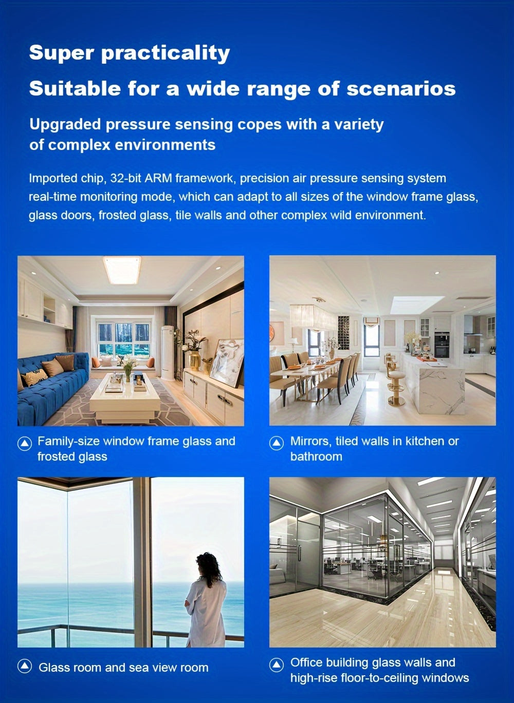 Robot Window Cleaner Liectroux YW810, 2-Way Water Spray, Ultra-thin, Robot Vacuum Cleaner For Windows, Home Electric Glass Washer & Wiper, Dry & Wet Mopping, AI Route, Brushless Motor, APP & Remote Control, Quadruple Security