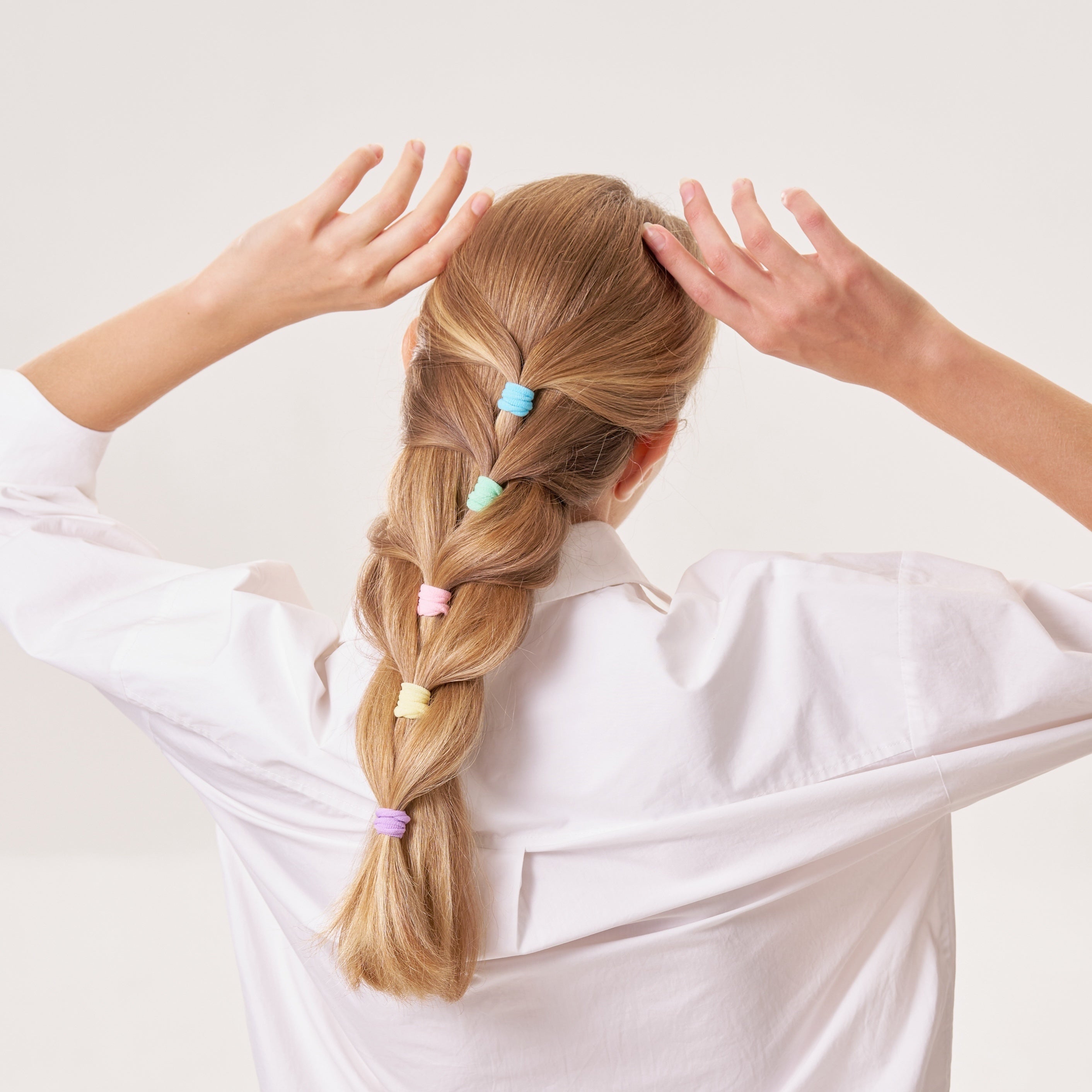 50pcs/100pcs High Elastic Hair Ring French Style Thick Women's Hair Rope Graduation Gift