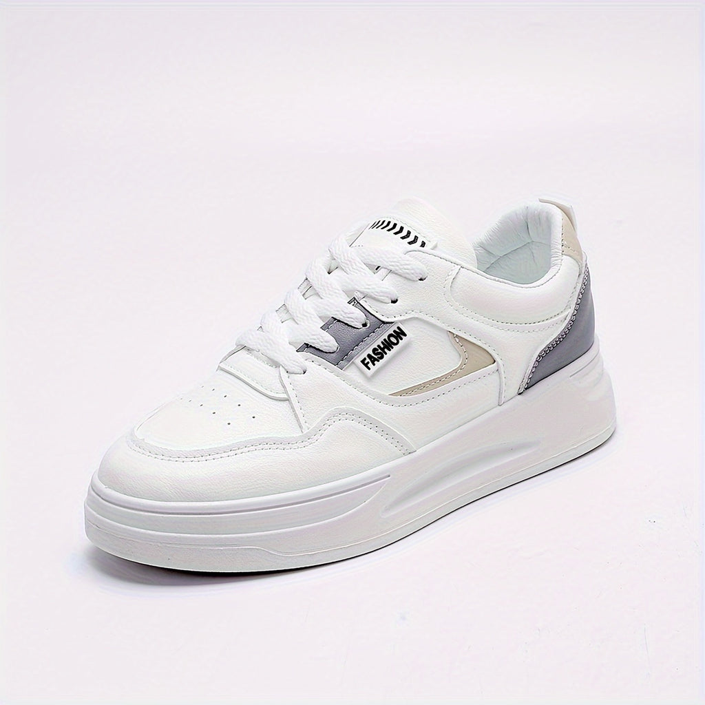 Women's Lightweight Sneakes, Low Top Lace Up Platform Casual Shoes, Women's Fashion Footwear