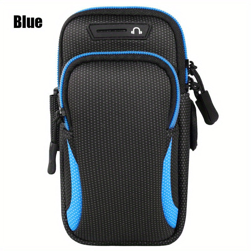 Ultra Slim Case Multi-Functional Universal Double Layer Zipper Sport Arm Case Phone Bag For Most Mobile Phones/earphones/small Charging Treasures/cosmetics/keys
