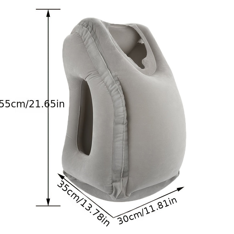 Portable Inflatable Travel Pillow for Airplanes, Cars, Trains & Office Naps - Ergonomic Design with Soft Compression, Durable & Lightweight, Ideal for Camping, RVs, and Sports Events, Travel Pillow for Airplanes, Vehicle Neck