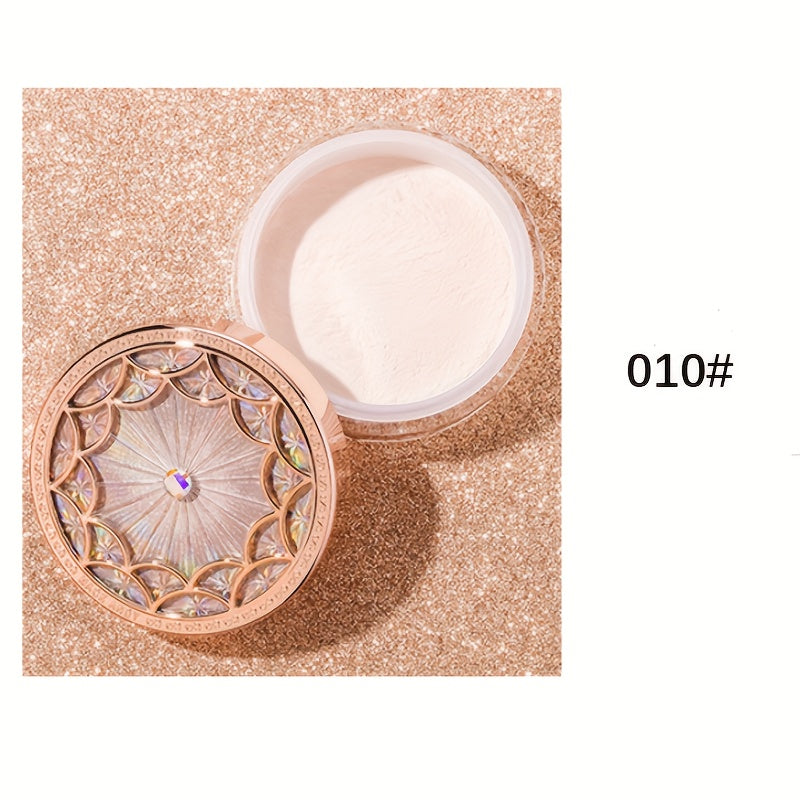 for MACK Andy Matte Finish Makeup Setting Powder – Smooth, Natural, Long-Lasting Coverage for All Skin Tones, Ivory to Rose, Lightweight & Oil-Control Compact with Intricate Design, Skin Brightening Product | Elegant Compac