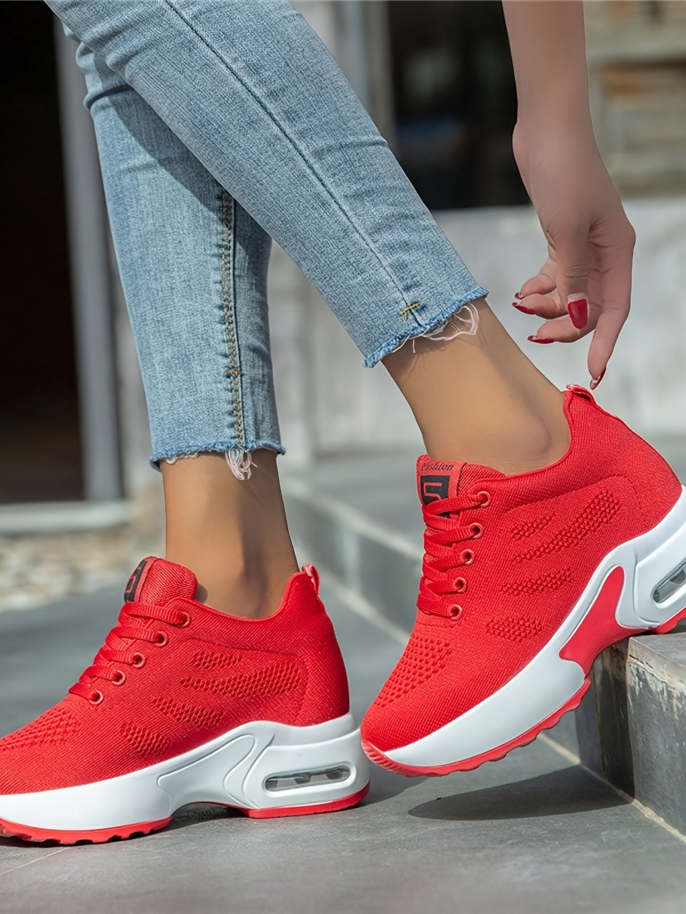 KOWAYI Women's Lightweight Breathable Mesh Low-Top Sneakers - Summer Casual Shoes with Cushioned Comfort, Black & White Accents for Walking, Errands & Casual Attire, Sporty Lifestyle Shoes | Modern Sneakers | Breathable Mesh