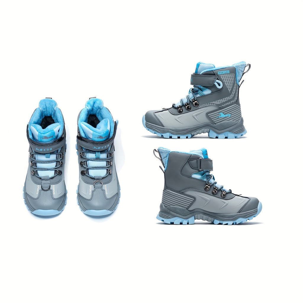 Boys Snow Boots, Anti-Slip Shoes For Outdoor Hiking Climbing Winter