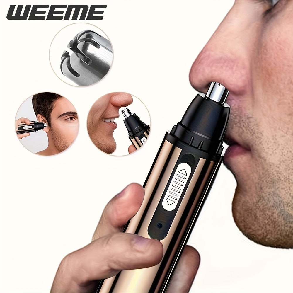 WEEME Electric Nose Hair Trimmer, USB Rechargeable Nose and Ear Hair Clipper, Unisex Nose Shaver, Eyebrow and Facial Hair Removal Device