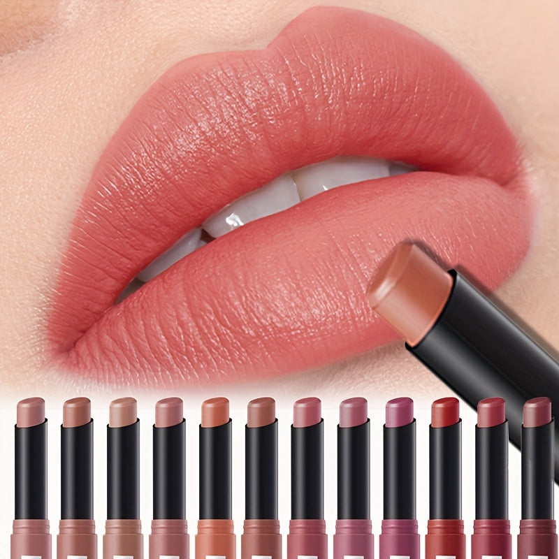 Smooth Velvet Matte Lipstick, Easy To Apply, Moisturizing And Hydrating Lip Balm, Natural Shine