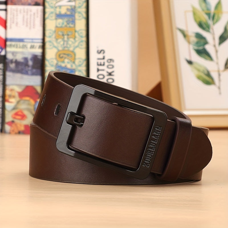 Men's Black PU Leather Belt Casual Jeans Pants Belt For Outdoor Party Holiday, Ideal choice for Gifts