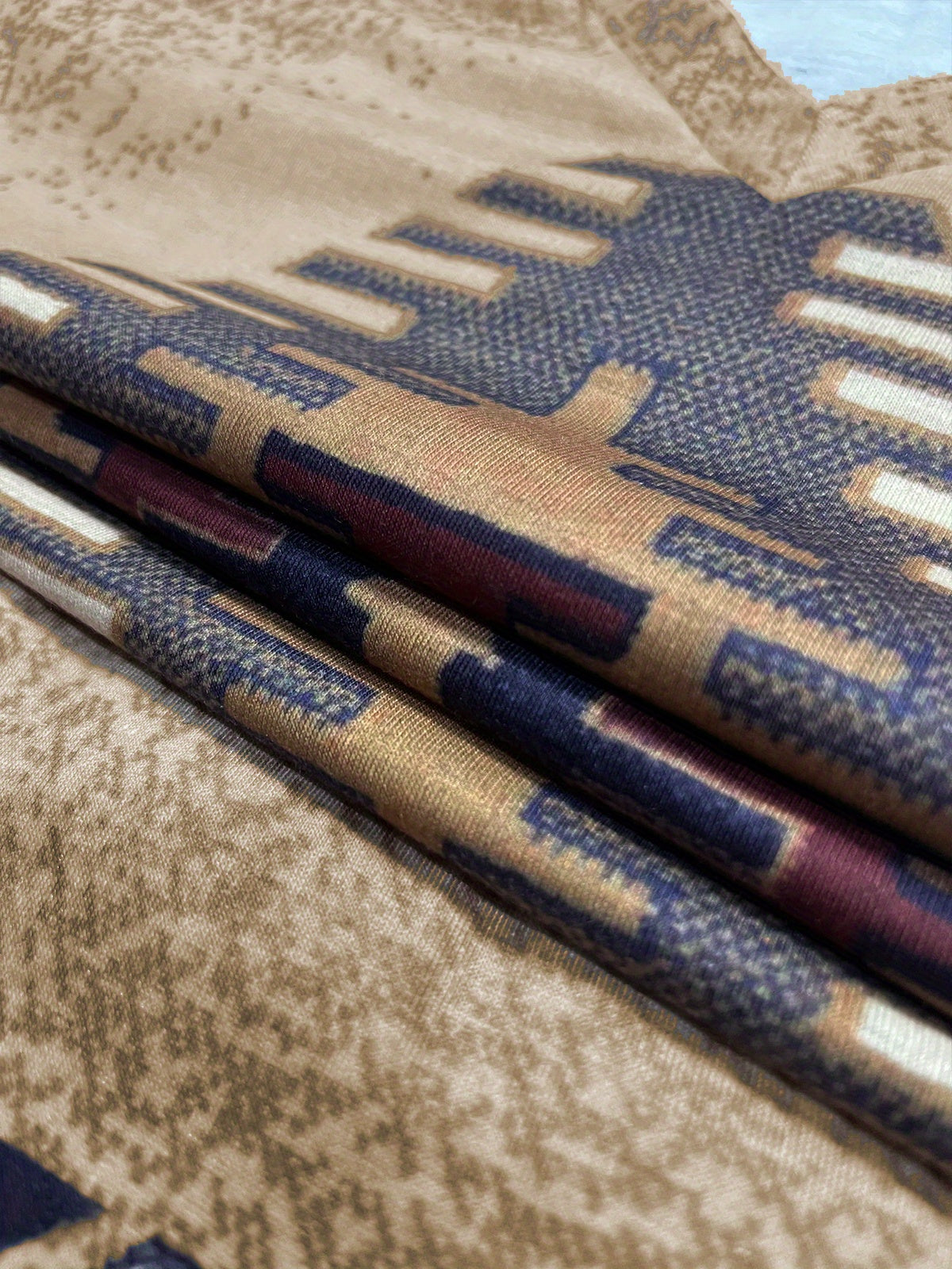 Western Geo Print V Neck T-Shirt, Casual Short Sleeve T-Shirt For Spring & Summer, Women's Clothing