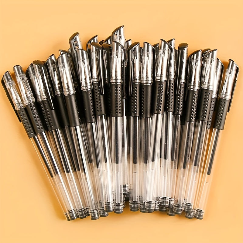 18pcs (3 Pens + 15 Refills) Gel Pen Set School Supplies Black Blue Red Ink Color 0.5Mm Ballpoint Pen Kawaii Pen Student School Office Stationery