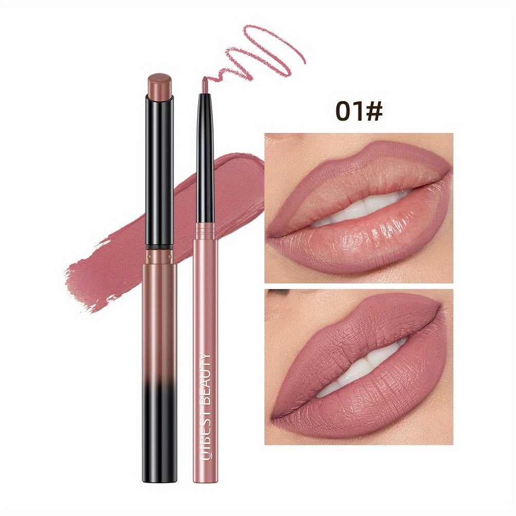 Matte Lip Liner Pencil Lipstick Set, Colorfast Smudge Proof Long Lasting Waterproof Nude Color Lip Liner, Any Skin Type Applicable Multifunctional Travel Size Portable Stage Makeup, Ideal Gift For Mother's Day Makeup Set Cont