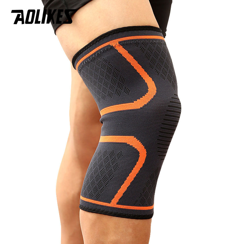 1pc AOLIKES Compression Knee Sleeve - Breathable, Non-Slip, Ideal for Running, Volleyball, Basketball, Yoga, Tennis, Football and more - Durable Polyamide & Nylon, Fitness Enthusiasts, Athletes, Fitness Accessory, Sports Gear